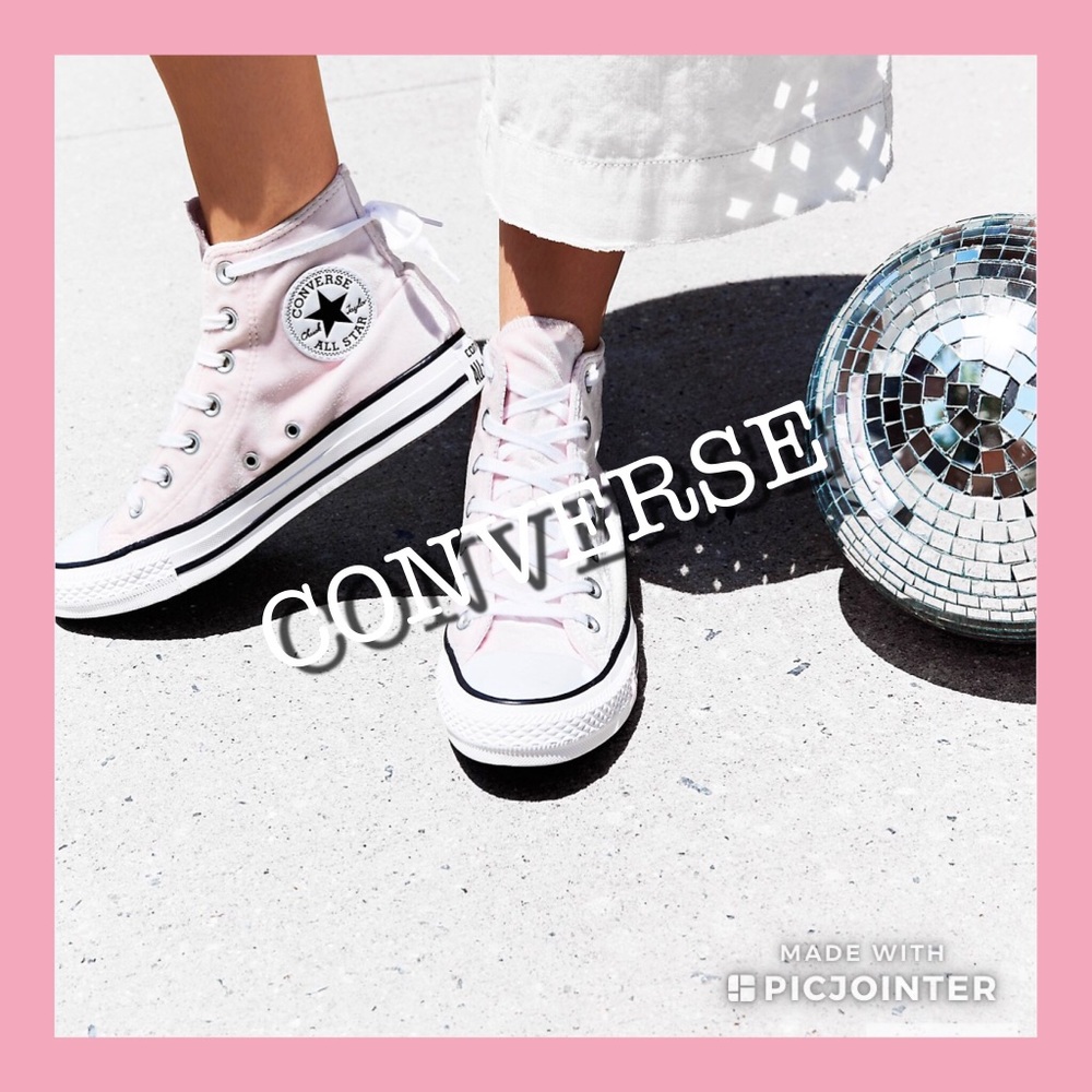New Pink Velvet Converse